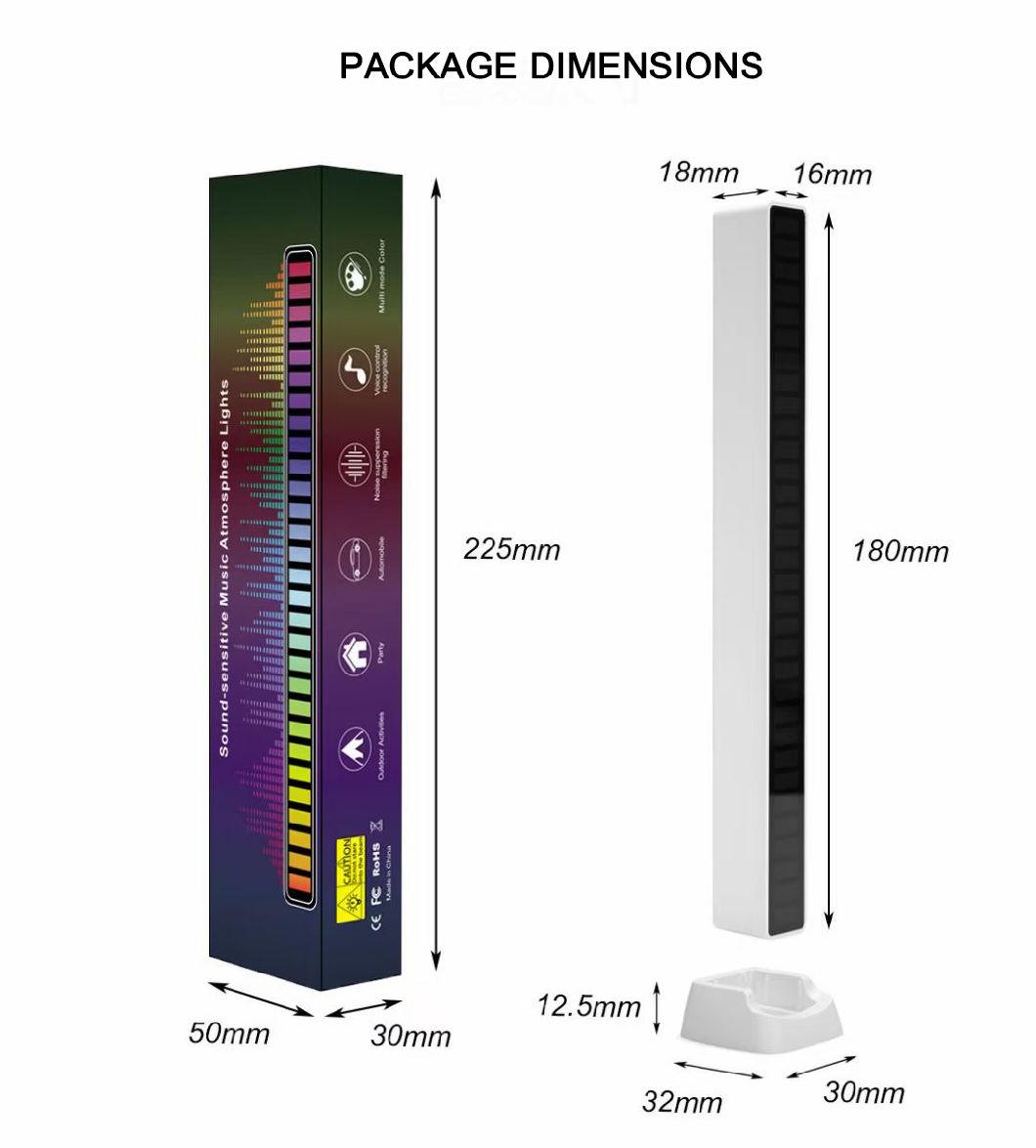 RGB 32 LED Voice-Activated Pickup Rhythm Light Lamp Bar