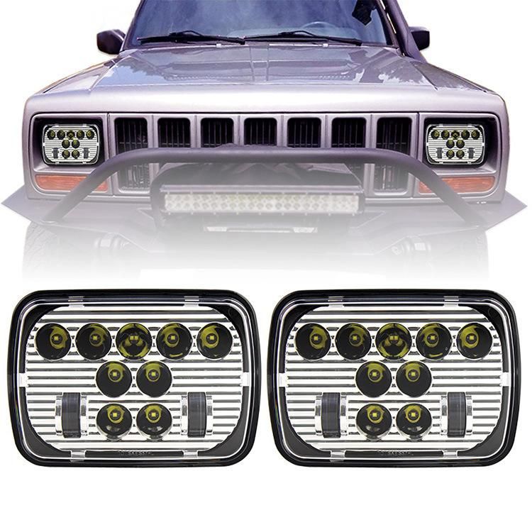 65W 5X7 7X6 Inch High Low Beam Sealed Beam LED Headlight for Jeep