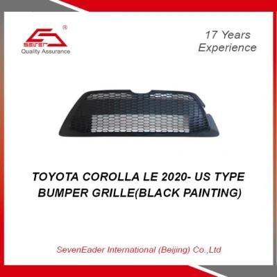 High Quality Auto Car Spare Parts Bumper Grille for Toyota Corolla Le 2020- Us Type