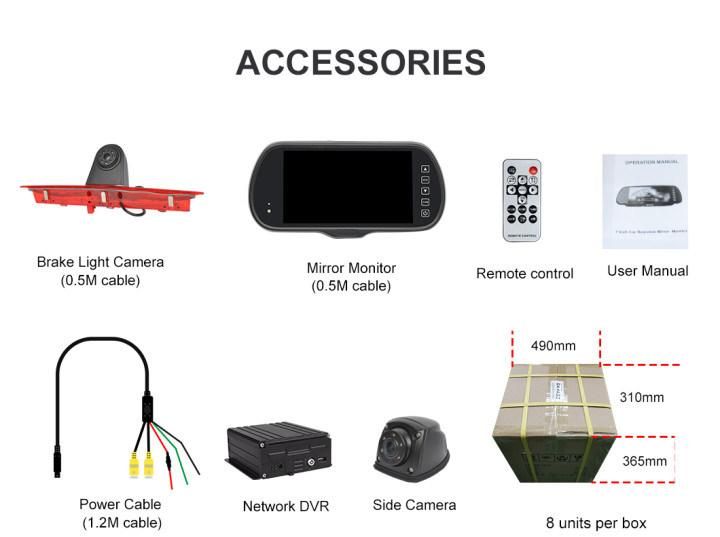 6.5 Inch Ahd LCD Touch Screen Van Car Vehicle Truck Rearview Mirror Monitor with Network DVR