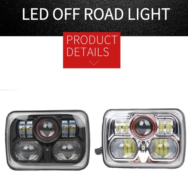 Hot Selling 54W LED Angel Light Head Light 7 Inch 5X7 Car LED Headlight 7" Square High Beam Low Beam