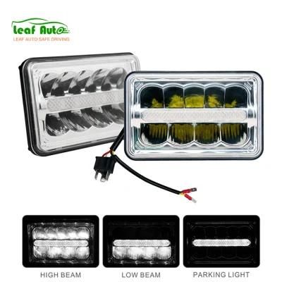 4X6 Inch 45W LED Truck Headlight Replacement for Truck Jeep Jk White DRL LED Headlamp