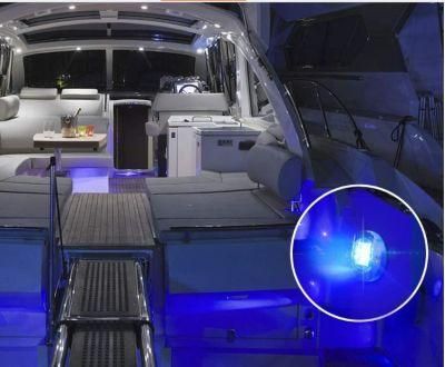 IP67 12V White Blue Boat Ceiling Light Fixtures 3 &quot; LED Stern Lights Tail Lamp Transom