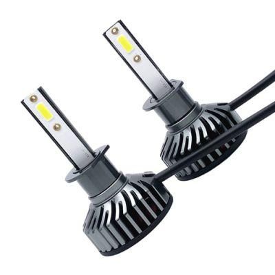 Whloesale F2 Car LED Headlight Beam Lamps Auto Lights 200W 48000lm 6000K Hi/Lo H1 Mini H1 LED Headlight Bulbs Csp Chips