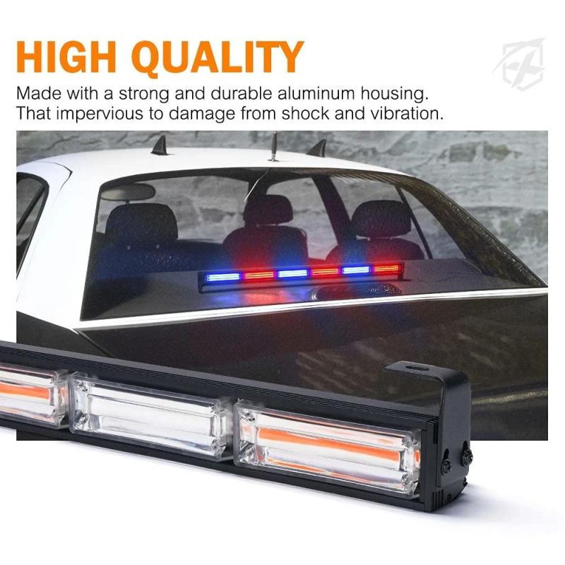 High Intensity 20W Traffic Advisor COB LED Emergency Warning Vehicle Strobe Light Bar for Truck Firefighter