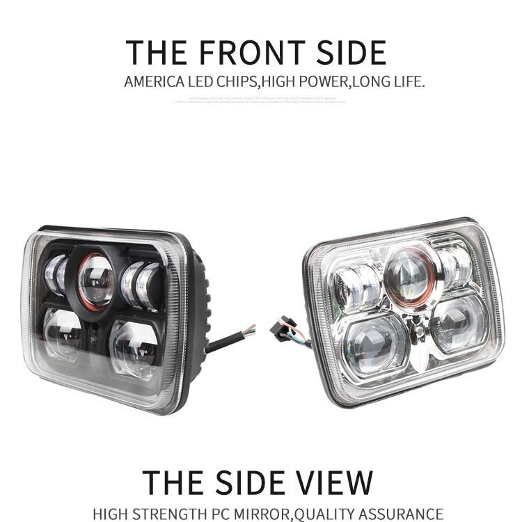 Hot Selling 54W LED Angel Light Head Light 7 Inch 5X7 Car LED Headlight 7" Square High Beam Low Beam