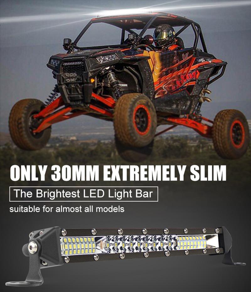 Jeep ATV UTV Driving Beam Single Row 10inch 4X4 Offroad LED Bar