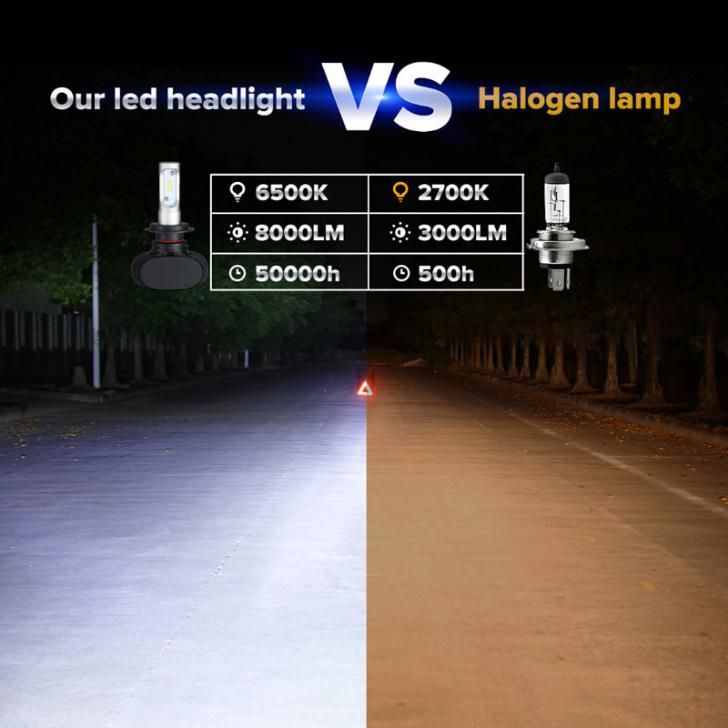 S1 LED Headlight H27 881 Hb3 Hb4 LED Automotriz 12V 50W 8000lm 6500K