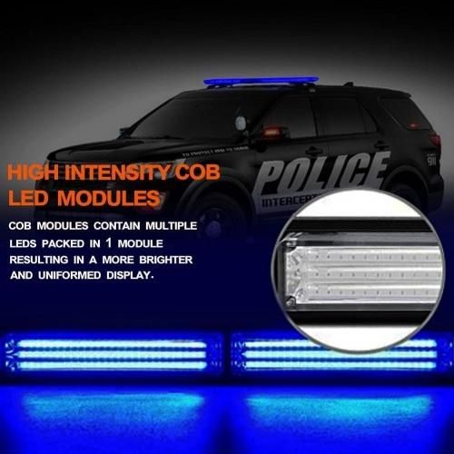 COB LED Strobe Light 24" Flashing Modes Magnet Base Car Traffic Emergency Light Bar Hazard Warning Flash Lamp