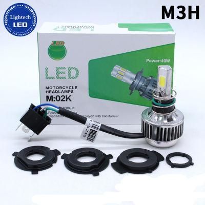 Mh3 Motorcycle Parts Three Sides 40W COB LED Motorcycle Headlight
