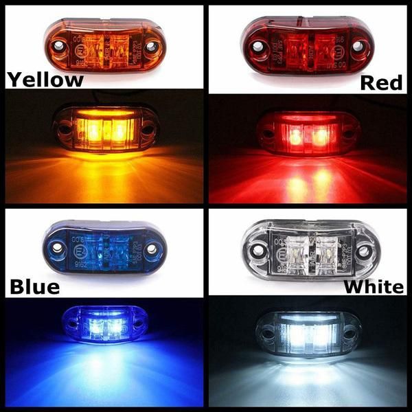 24V 12V LED Side Marker Lights for Trailer Trucks Caravan Side Clearance Marker Light Lamp Amber Red White 9-36V