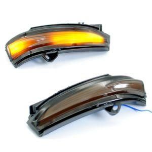Smoked Mirror Dynamic Blinker LED Sequential Turn Indicator with Blue Welcome Light for 2013 Fusion
