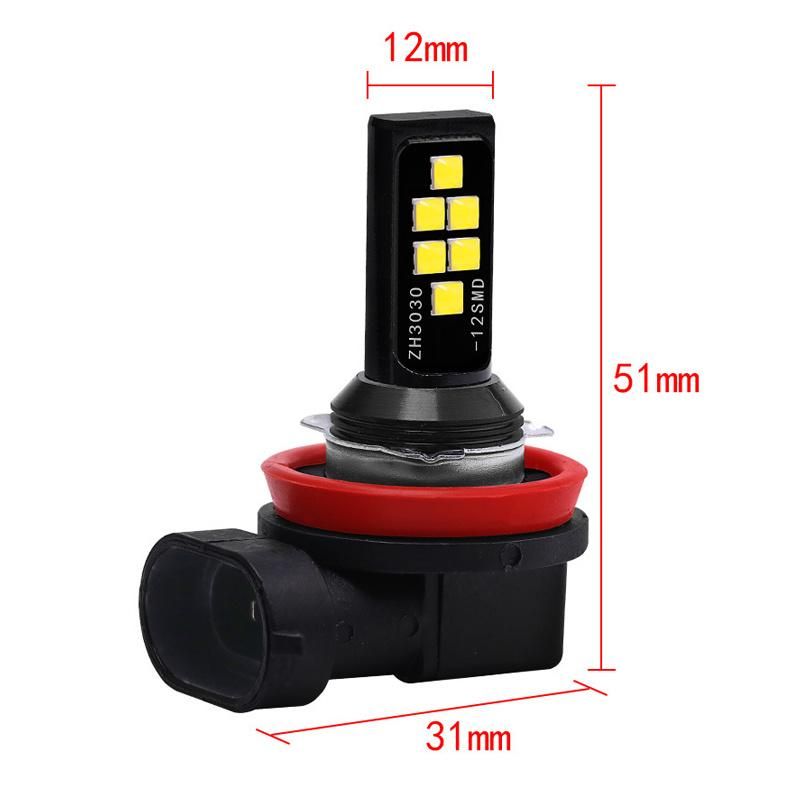 High Power 100W Fog Light Car Auto Front Fog Driving Light Bulb 6000K Bulb Lamp Light