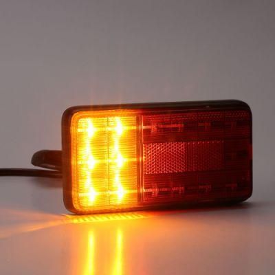Factory Price 12V Rectangle LED Turn Stop Tail Lamp Truck Trailer Tail Lights Auto Light