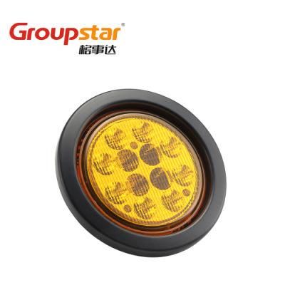 Good Supplier E-MARK Waterproof 4 Inch Round Indicator Turn Tail Lights 12 Volt LED Truck Trailer Lamp
