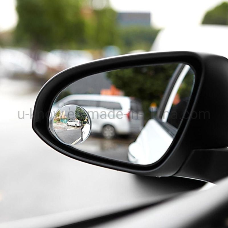Interior 8" X 2" Adjustable Mirror, 2PC 2" Bling Spot Mirrors, Car Adjustable Mirror