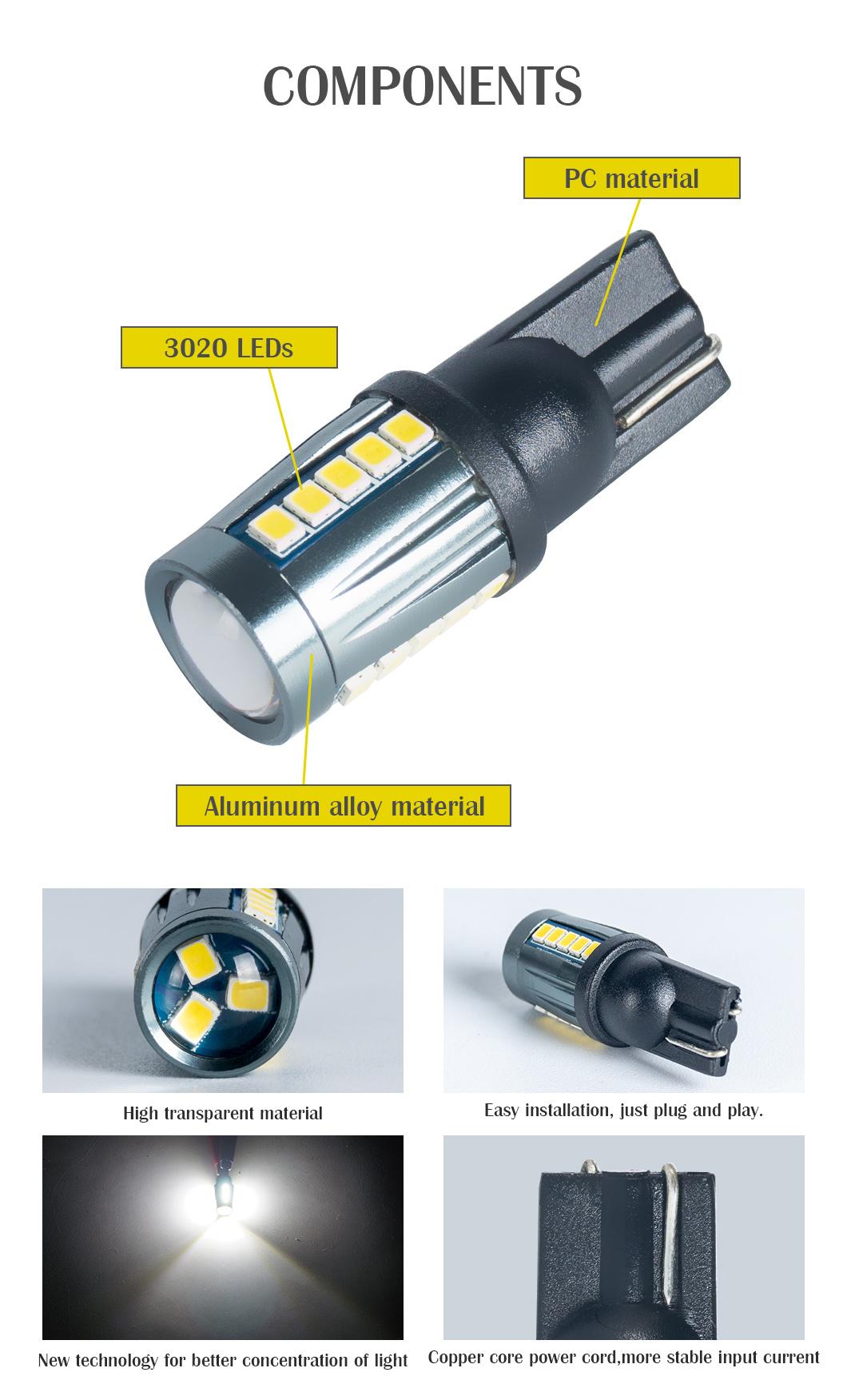 T10 921 194 18-SMD Car Backup Reverse LED Lights Bulbs