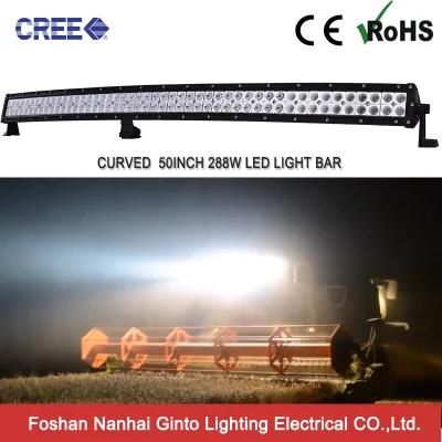 120W 180W 240W 288W 300W Curved CREE LED Light Bar for Car Turck