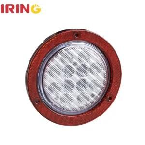 Waterproof Round White Reverse/Reflector Light for Truck Trailer with E4 (LTL1073WF)