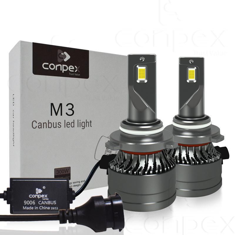 M3 Car Headlight H7 LED Headlight Bulb 46W H4 H11 9005 9006 Double Ball Fans Canbus with Bridgelux Csp Chip LED Auto Headlamp