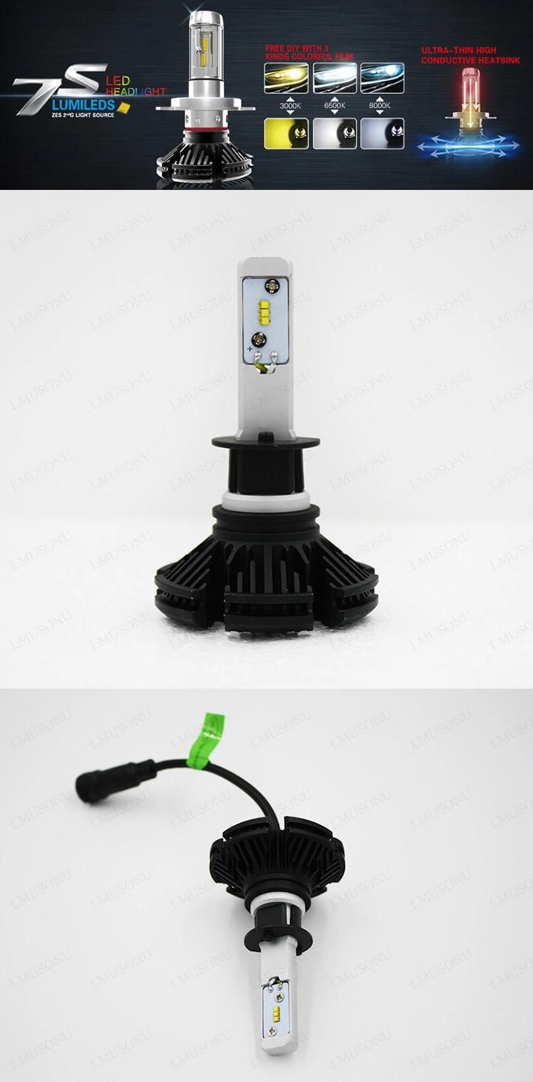 Lmusonu LED Car Light 7s H1 LED Headlight 25W 6000lm Waterproof IP67 Fanless Design
