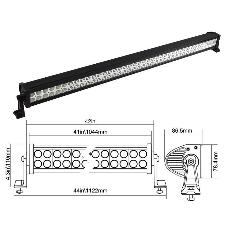 12"22"32"42"52" Inch Dual Row Straight LED Work Light Bar for Jeep 4X4 SUV ATV 72W 120W 180W 240W 300W Offroad LED Light Bar