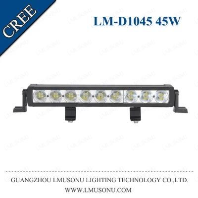 Lmusonu High Lumen 12V 13 Inch One Row LED Flood Light Bar 45W