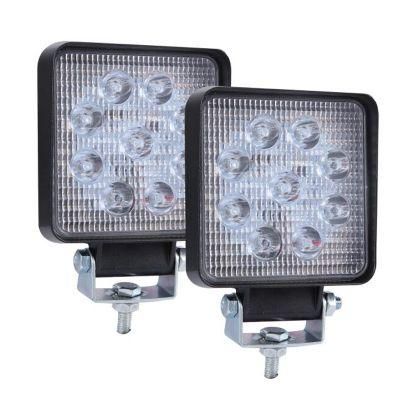 Round or Square 9LED 27W Offroad Lamp Car Truck ATV Flood Beam Sport LED Work Light 4&quot; Round LED Fog Lamp