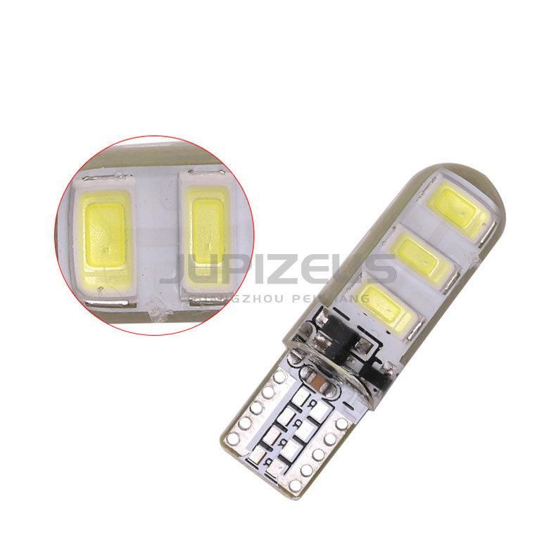 12V 5630 LED T10 6SMD Silicone Gel Constant Bright with Strobe Reading Light