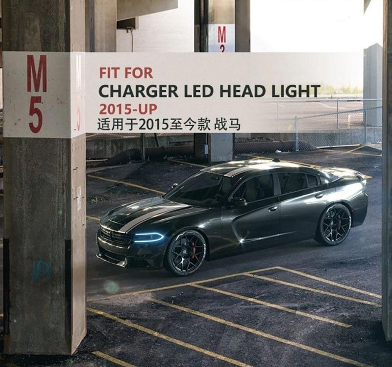 Car LED Lights for Charger LED Headlight 2015-up with LED DRL & Flashing Turn Signal Xenon Project