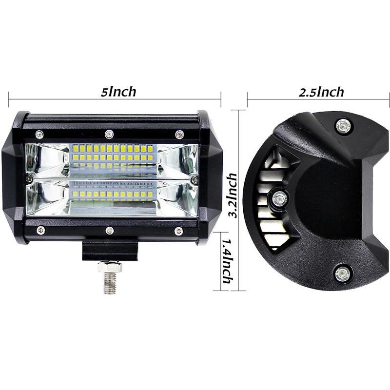 72W Driving Light Bar Single Row 10W CREE LED Lightbar