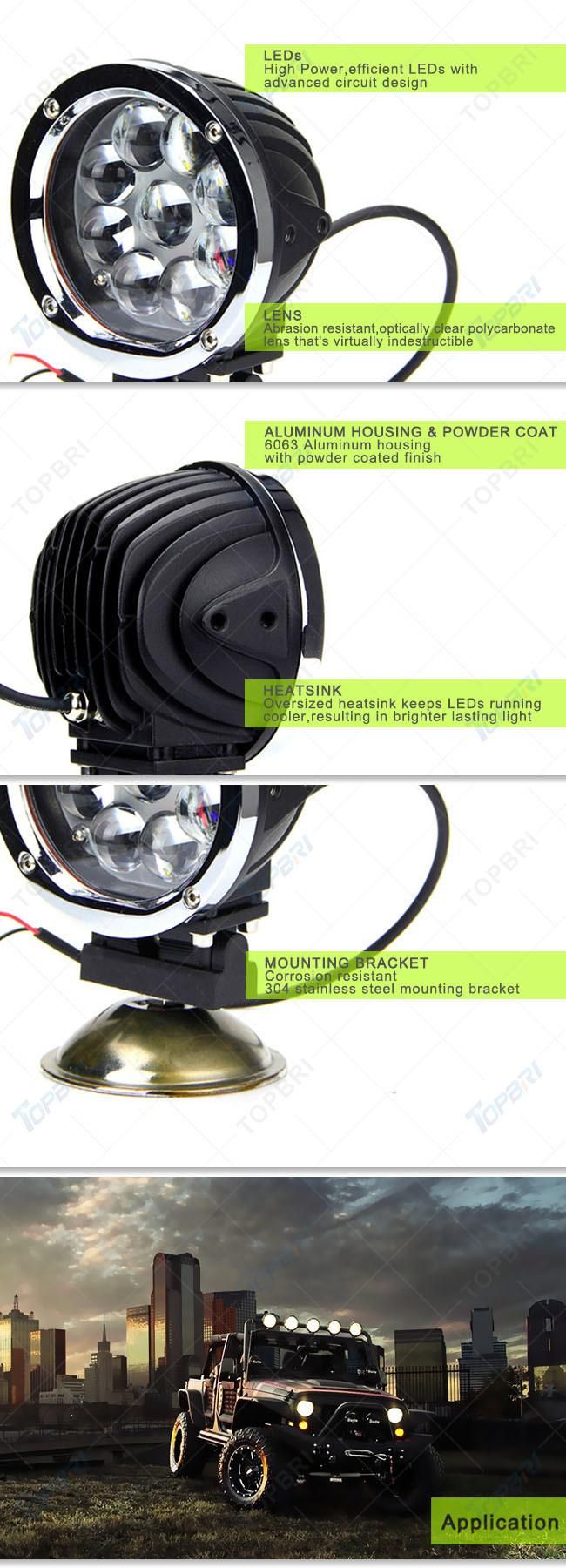 45W 4D Auto 4X4 Motorcycle LED Car Headlight for Jeep