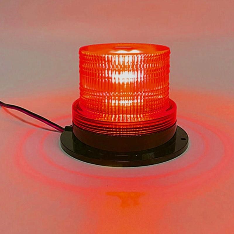 10-80V Car Strobe Light Flashing Beacon Magnetic Base Light Rotating LED Warning Light