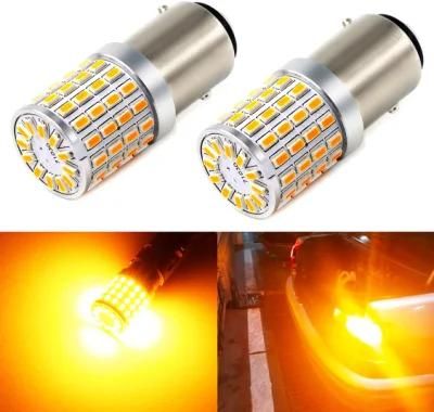 Super Bright 3W 3014 72-SMD Ba15s 1156 1157 1073 7506 Amber Car LED Bulb Brake Tail Turn Signal Light