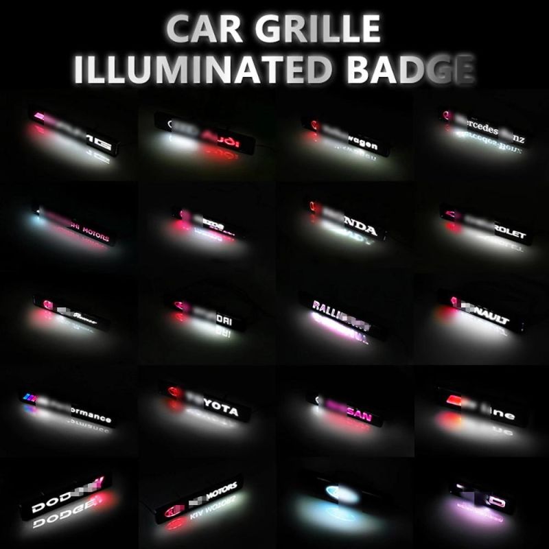 Grille Bonnet LED Logo Light Accessories for Car White Car LED Head Logo Light for Auto Other Lighting Accessories