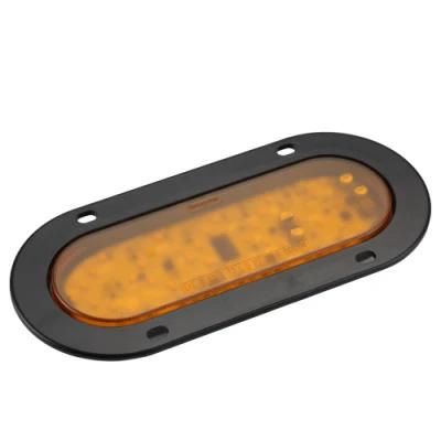 Manufacturer High Quality Amber 6 Inch Oval Jumbo Truck Trailer LED Arrow Tail Turn Light