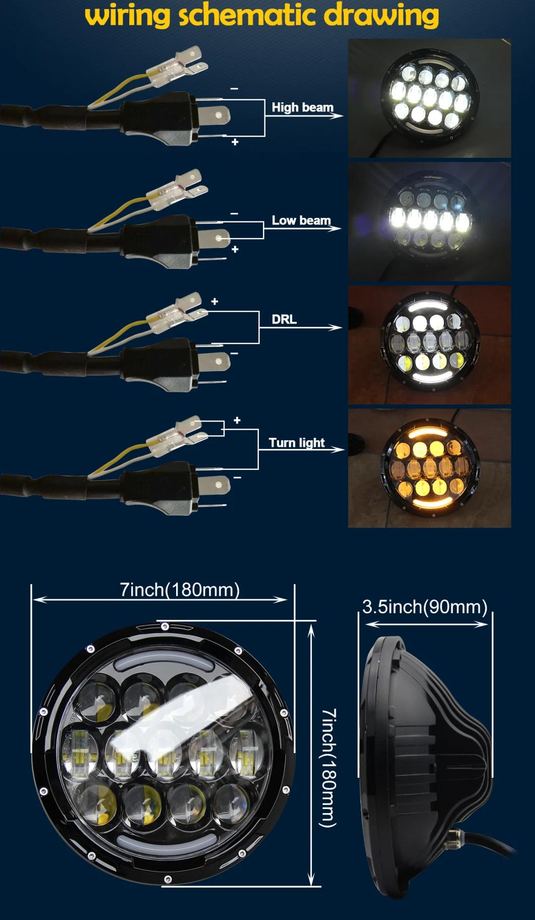 7 Inch DOT 45W High Low Beam Wrangler Daymaker Waterproof Truck Head Lamp LED Car Light Jeep Car LED Headlight