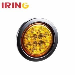 10-30V Waterproof LED Amber Round Indicator Tail Auto Light for Truck Trailer with E4
