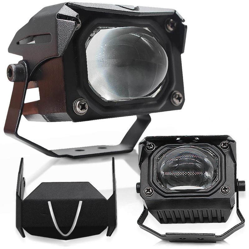 Lightech LED Driving Light S2 with Auto Projector Lens RGB LED Rectangle Headlight X3 C6 H4