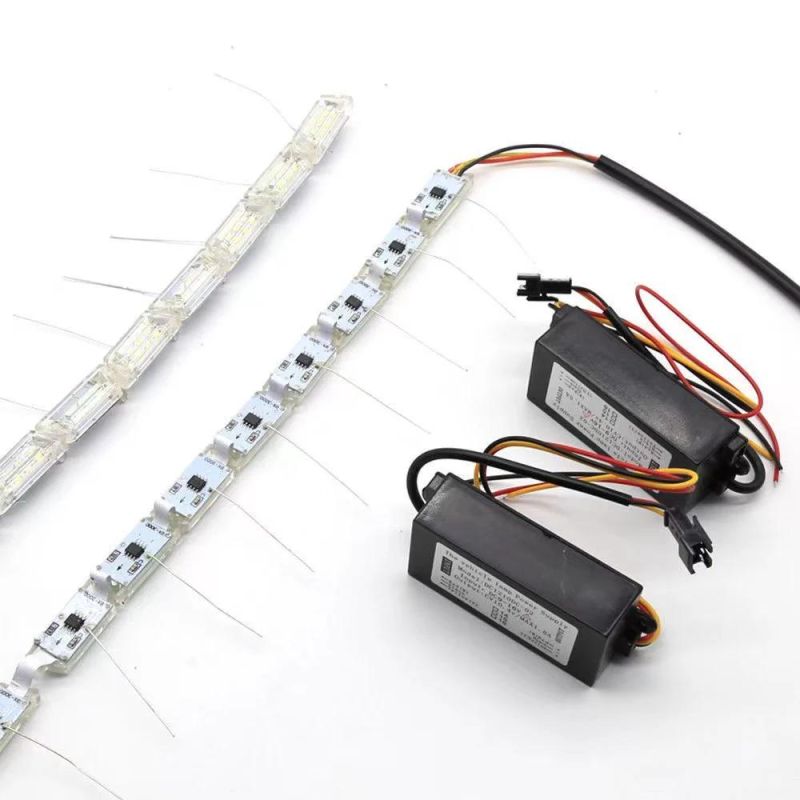 Raych New Arrival LED Strip Light Driver Built External Dual Color Running LED Work Light Turn to Daytime Running Light Bar