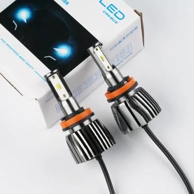 New V23 Car All in One Integration LED Headlight 5500lm 40W H1 H3 Fan Car Light H11 Auto H4 H7 Car LED Headlamp