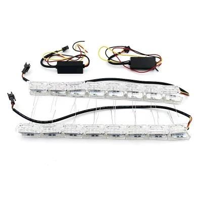 Raych New Arrival LED Strip Light Driver Built External Dual Color Running LED Work Light Turn to Daytime Running Light Bar