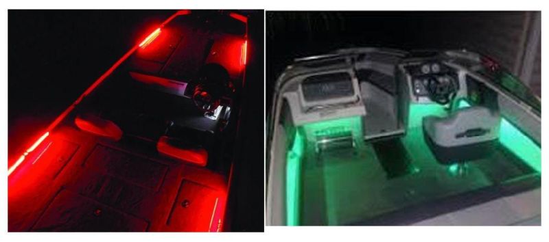 Red Green 12V Flush Mount Marine Boat RV LED Side Navigation Lights