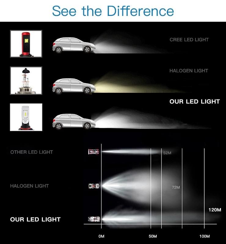 Zes T8 C6 LED Headlight 60W 9005 9006 H4 H7 H8 H11 Car Motorcycle LED Headlight Car LED 8000lm