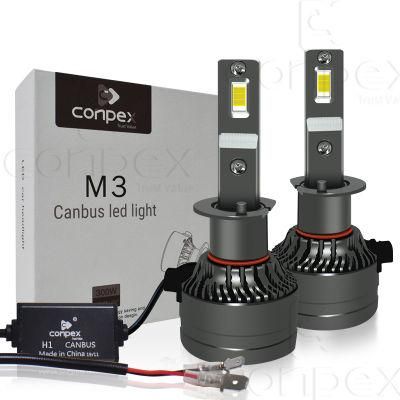 Conpex Warranty M3 Auto Lighting Csp Chip LED 9005 9006 H1 H3 H7 H11 LED Motorcycle Car Headlight Bulbs