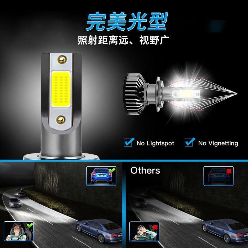 LED Automobile Headlight 6500K F2 COB H4 H7 LED 9012 9005 H1 H11 LED Light bulb