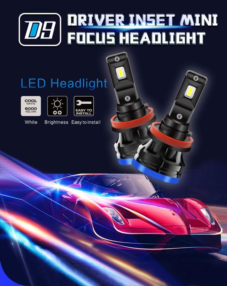 LED Automotive Light K9 H4 H7 12V 8000lm for Driving Light 