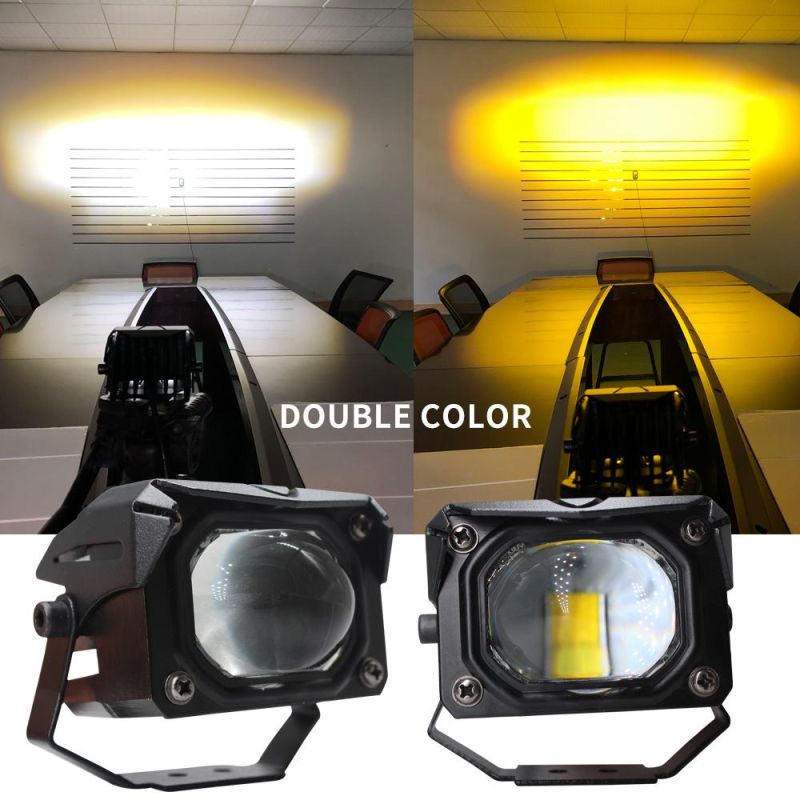 Lightech LED Driving Light S2 with Auto Projector Lens RGB LED Rectangle Headlight X3 C6 H4