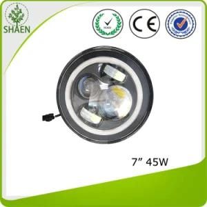 7&quot; Inch Round 45W LED Headlight with Halo Ring