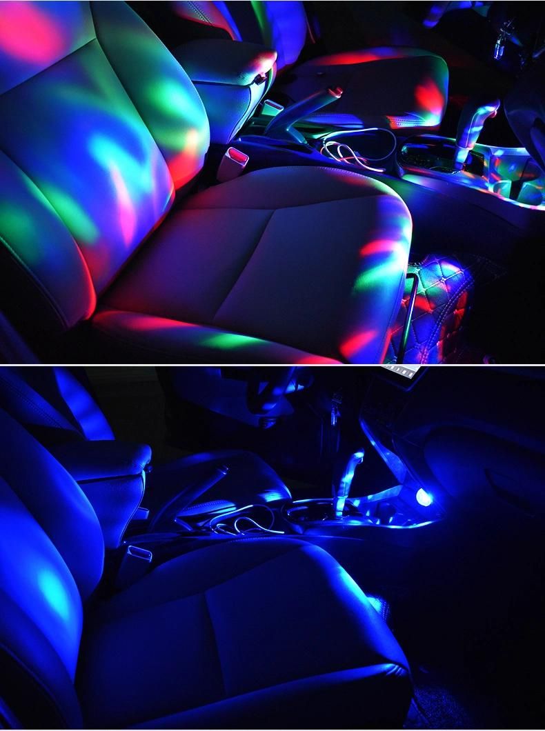 New Design LED USB Car Atmosphere Light DJ RGB Mini Colorful Music Sound Control Car Interior LED Light